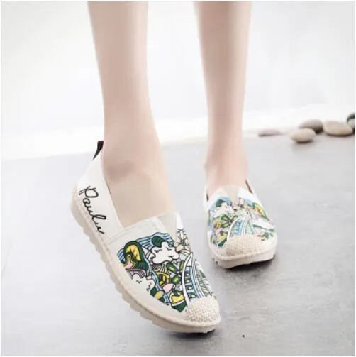 New Arrival Slip On Canvas Antiskid Flat Fisherman Shoes