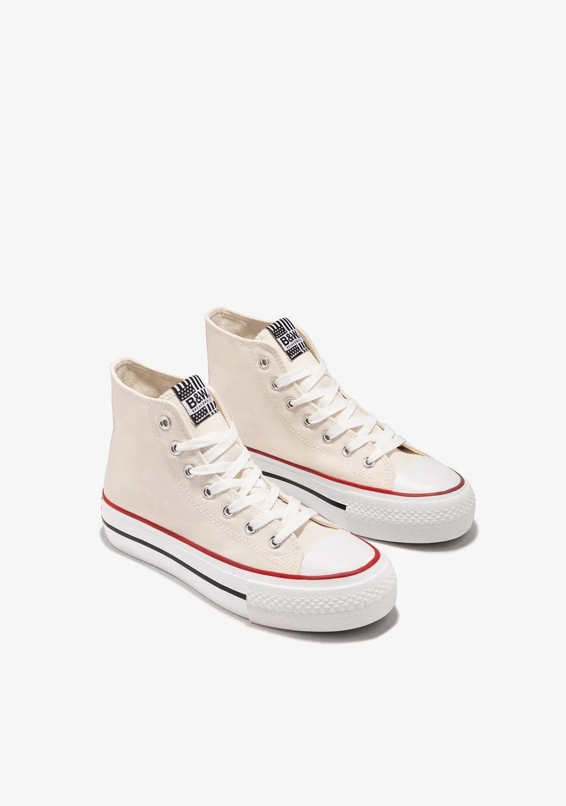 Off White Basic High Top Sneakers B&W