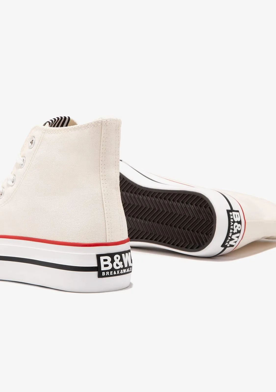 Off White Basic High Top Sneakers B&W