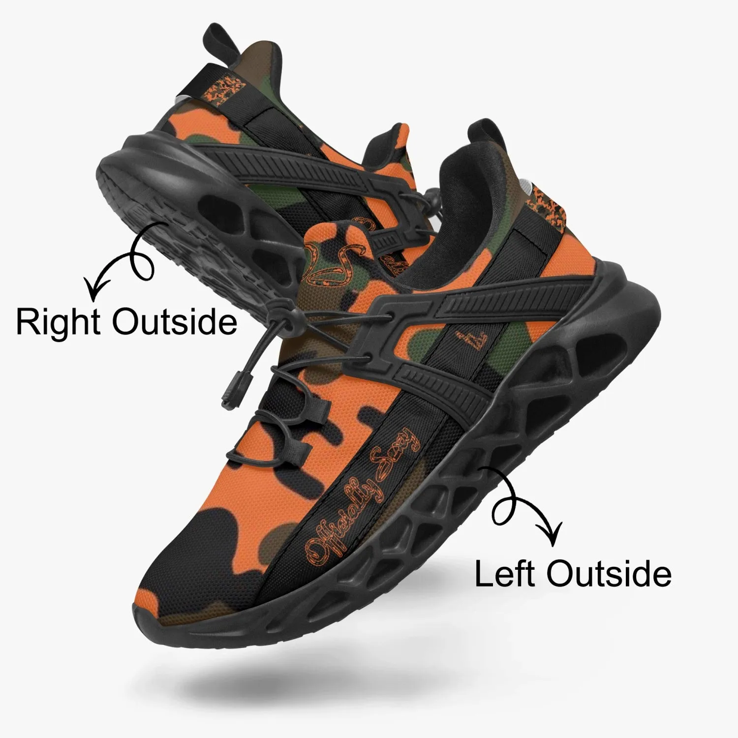 Officially Sexy Orange Army Camouflage Collection Mesh Running Shoes