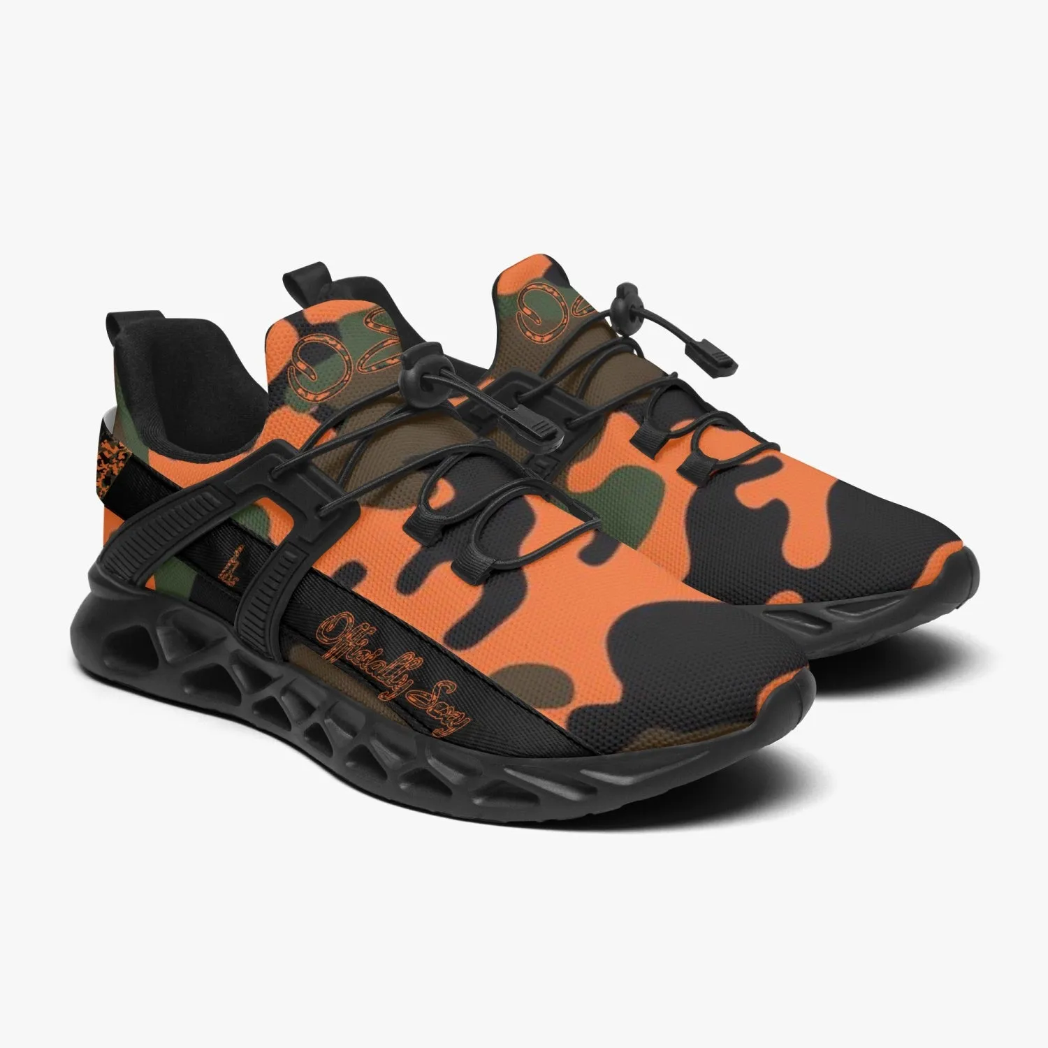 Officially Sexy Orange Army Camouflage Collection Mesh Running Shoes