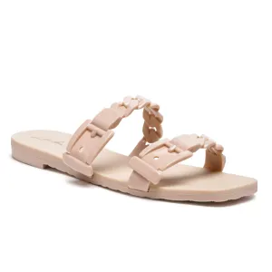 Pool Flat Flipflop Slides in Nude