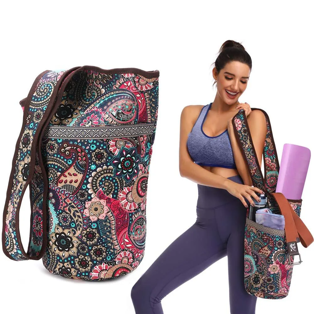 Printed Yoga Mat Tote Bag