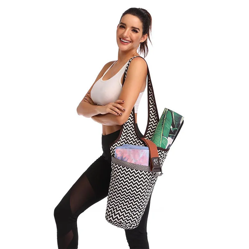 Printed Yoga Mat Tote Bag