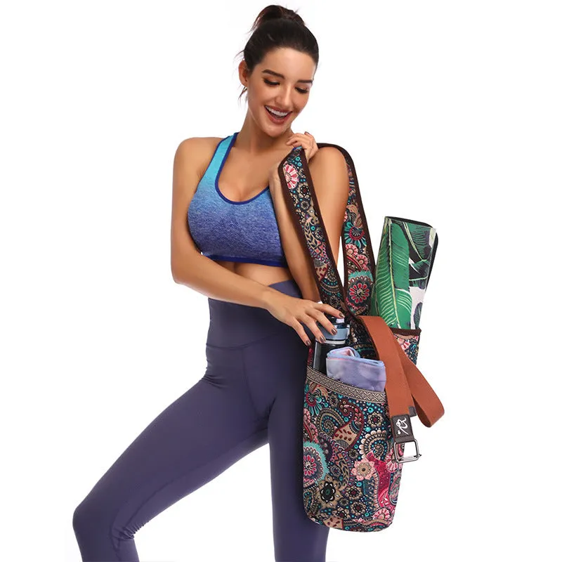 Printed Yoga Mat Tote Bag