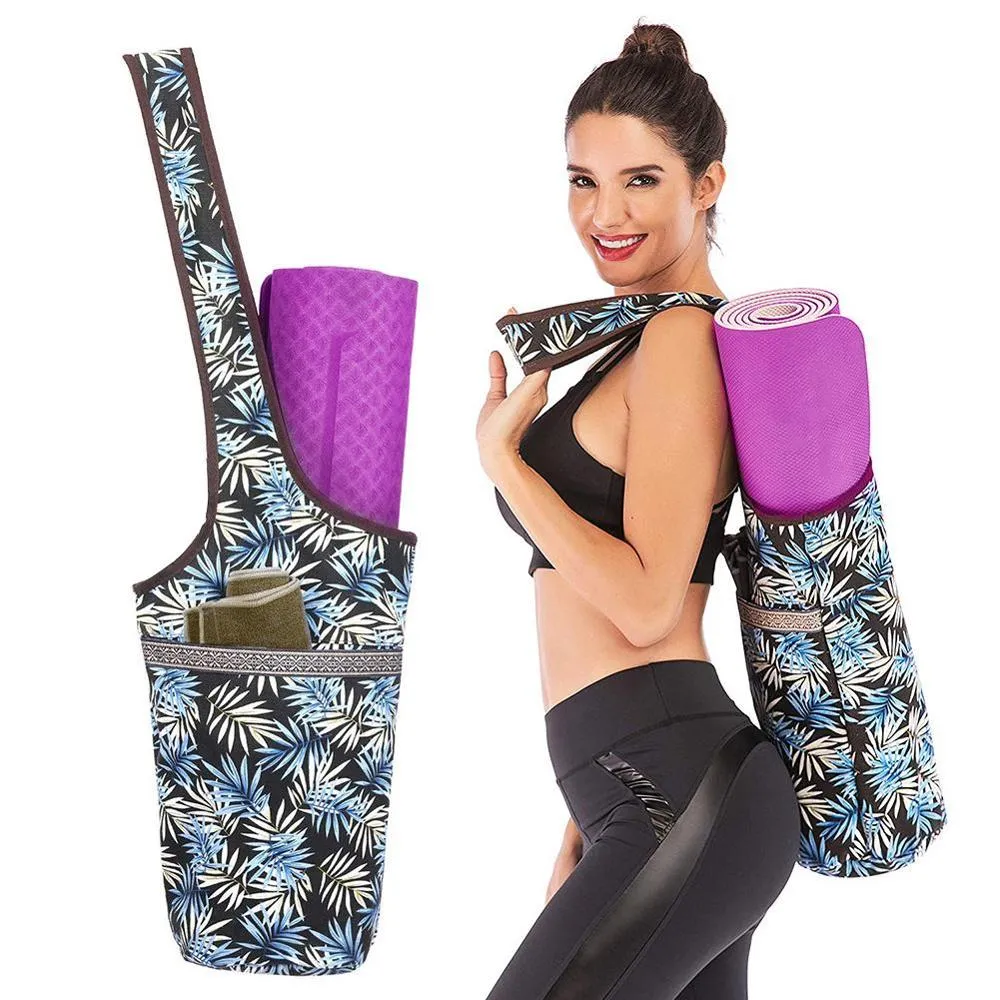 Printed Yoga Mat Tote Bag