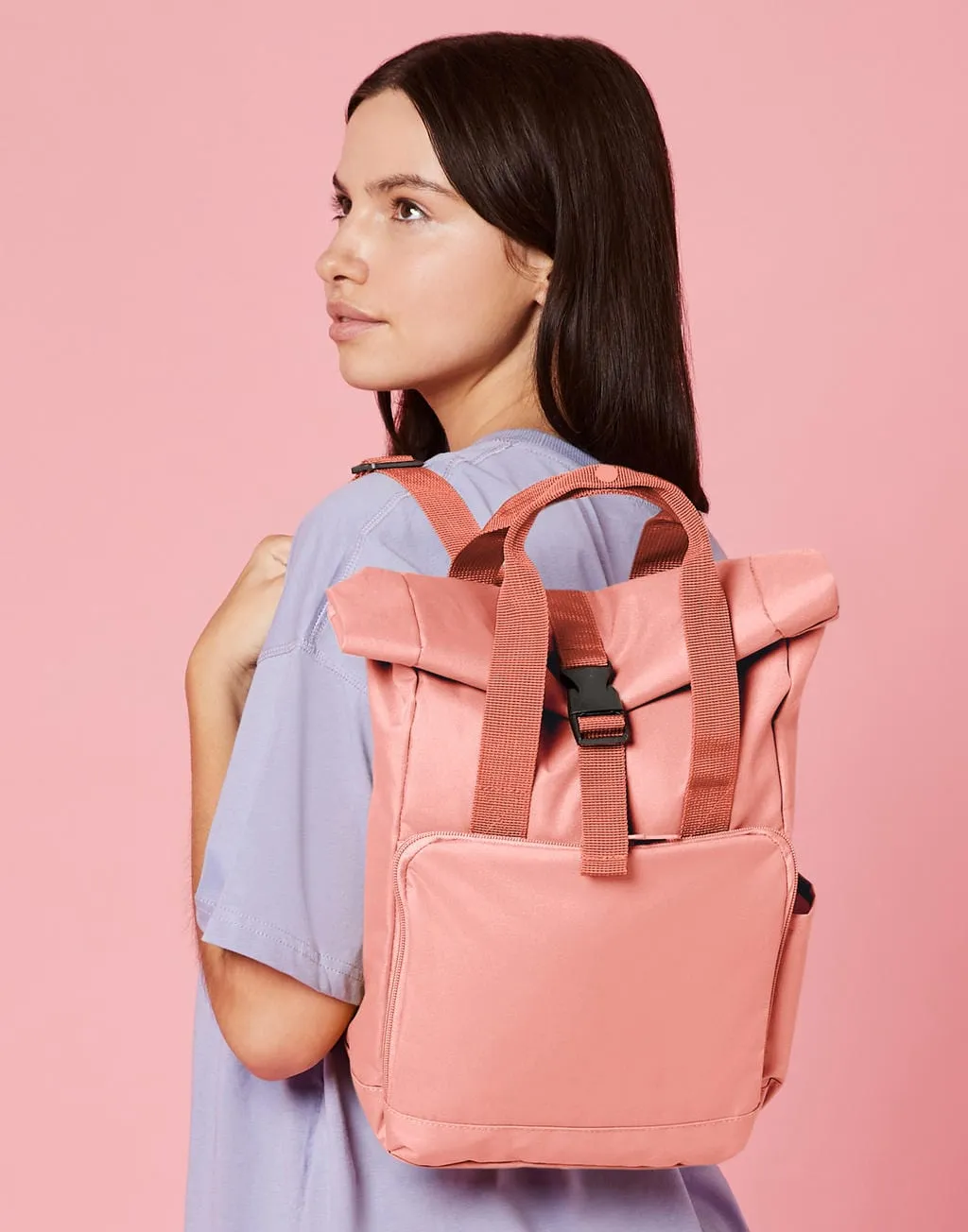 Recycled Backpack Mini Twin Handle Roll-Top - 96029