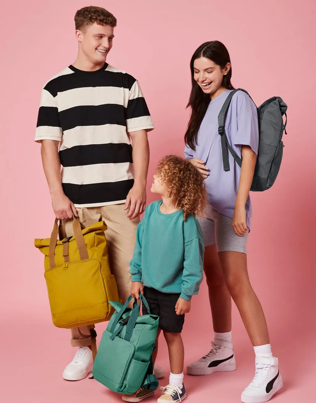 Recycled Backpack Mini Twin Handle Roll-Top - 96029