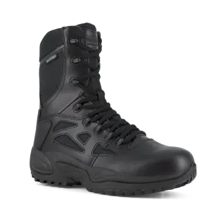 Reebok RB8877 Men's Rapid Response RB Waterproof Tactical Boots - Side Zip - Black