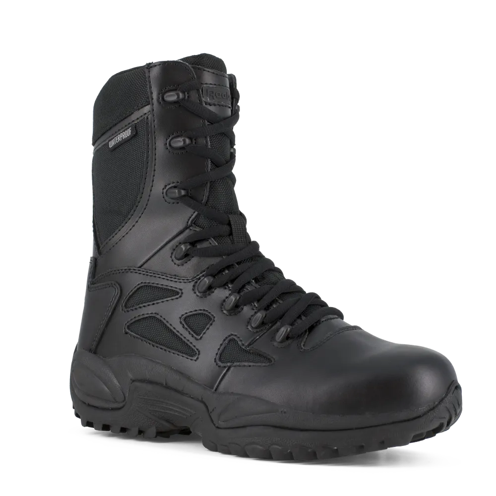Reebok RB8877 Men's Rapid Response RB Waterproof Tactical Boots - Side Zip - Black