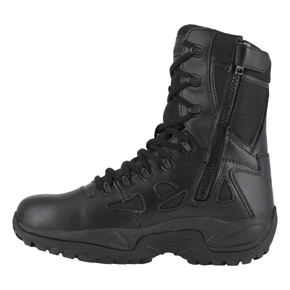 Reebok RB8877 Men's Rapid Response RB Waterproof Tactical Boots - Side Zip - Black