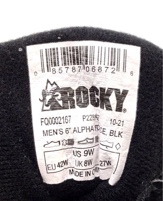 Rocky Men's Alpha Force FQ0002167 Black Tactical Boots - Size 9