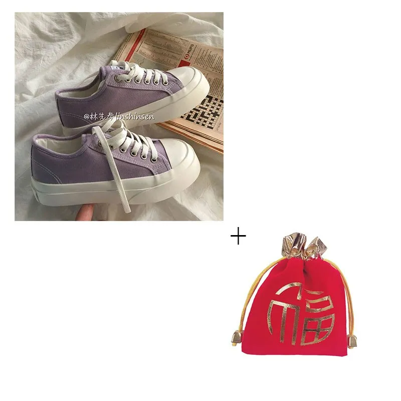 Sneakers Women's Sports Shoes Platform Running Spring Flat Casual Tennis Basket Vulcanize Lolita Kawaii Anime Trainers Canvas