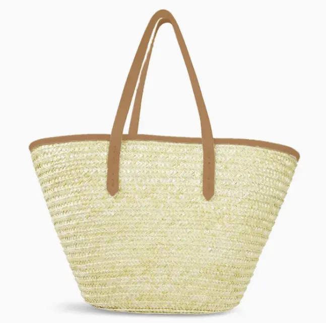 Straw Tote Beach Basket Bag