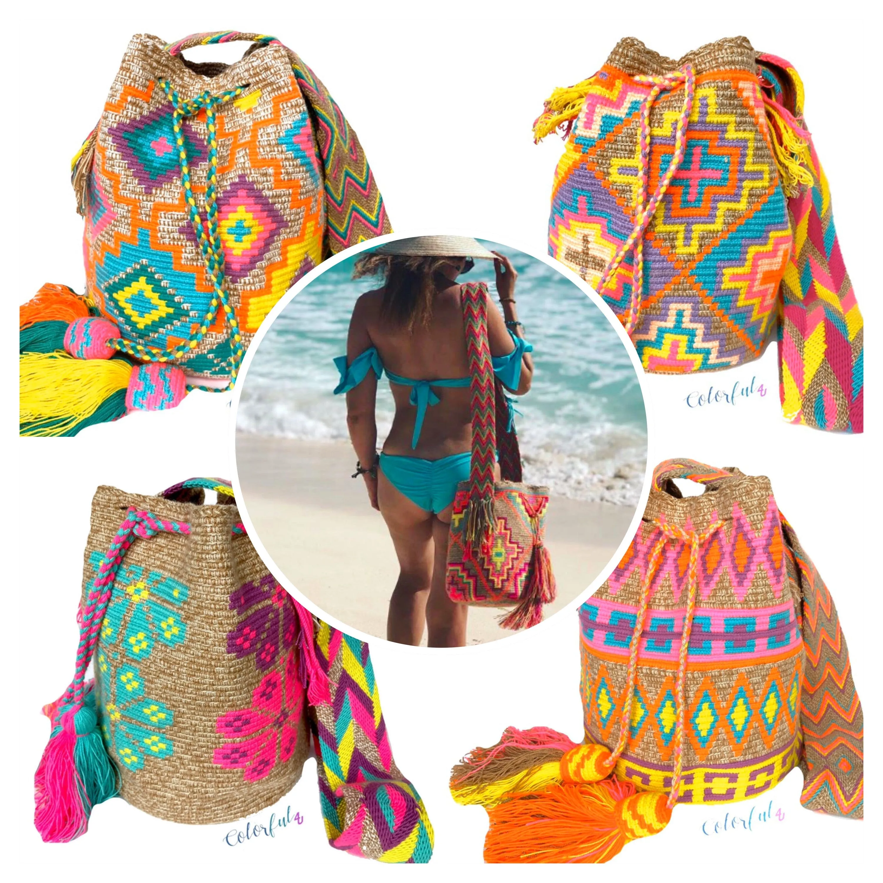 Summer Solstice Boho Beach Bags | Large