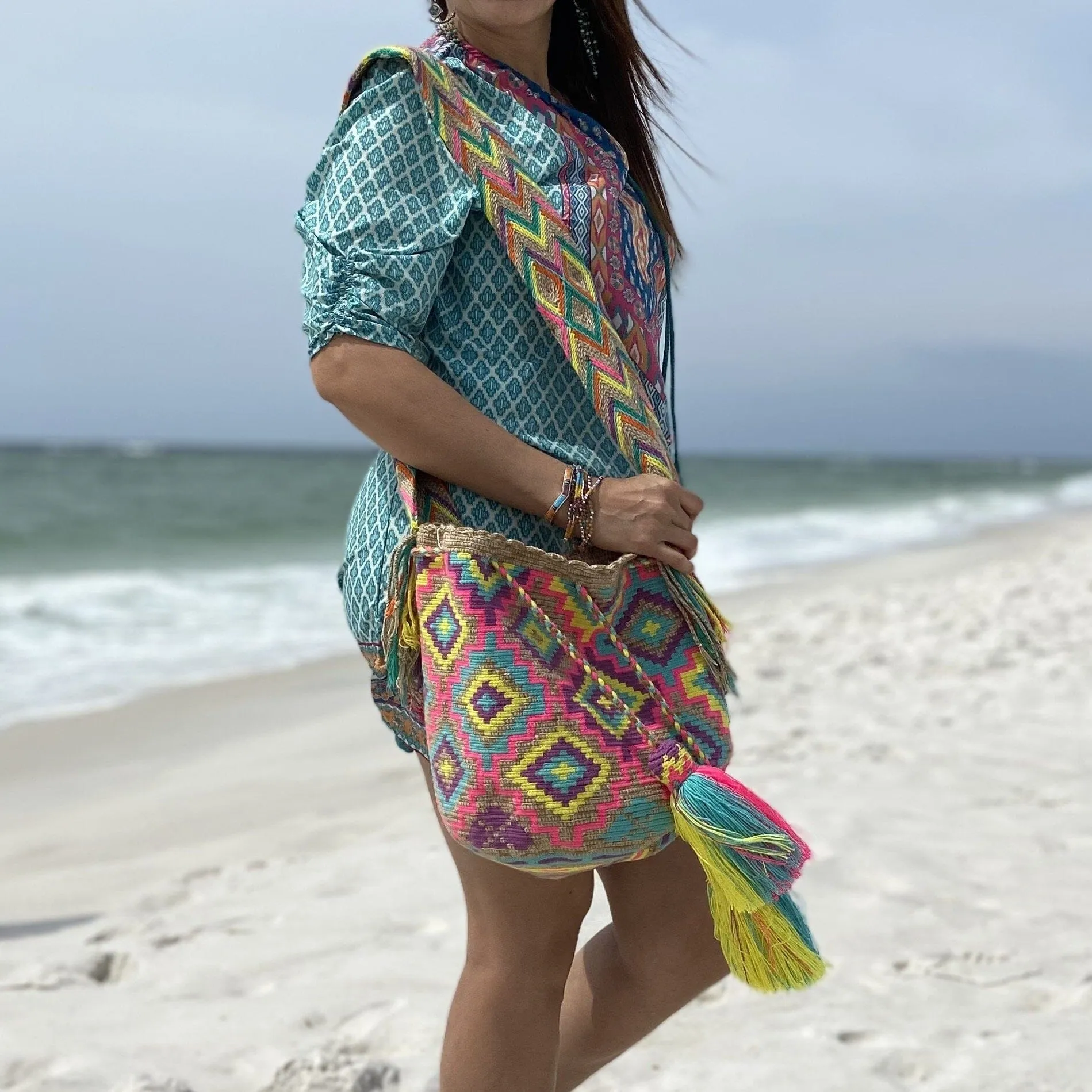 Summer Solstice Boho Beach Bags | Large