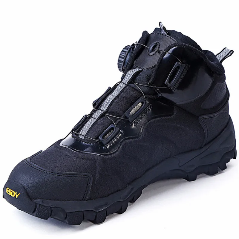 Tactical Military Combat Boots outdoor male Quick reaction boots lacing system Snow Hiking shoes
