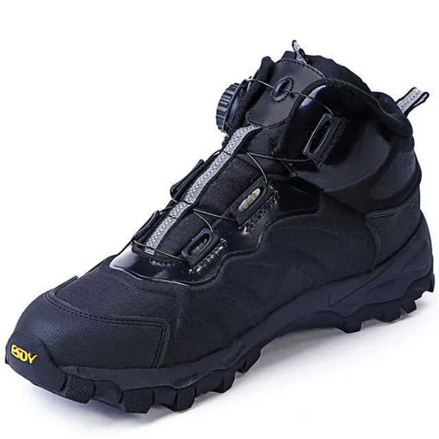 Tactical Military Combat Boots outdoor male Quick reaction boots lacing system Snow Hiking shoes