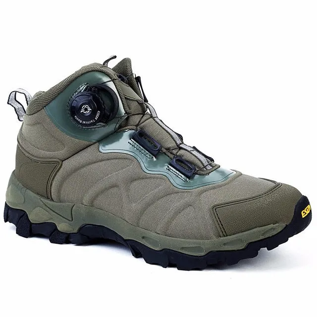 Tactical Military Combat Boots outdoor male Quick reaction boots lacing system Snow Hiking shoes