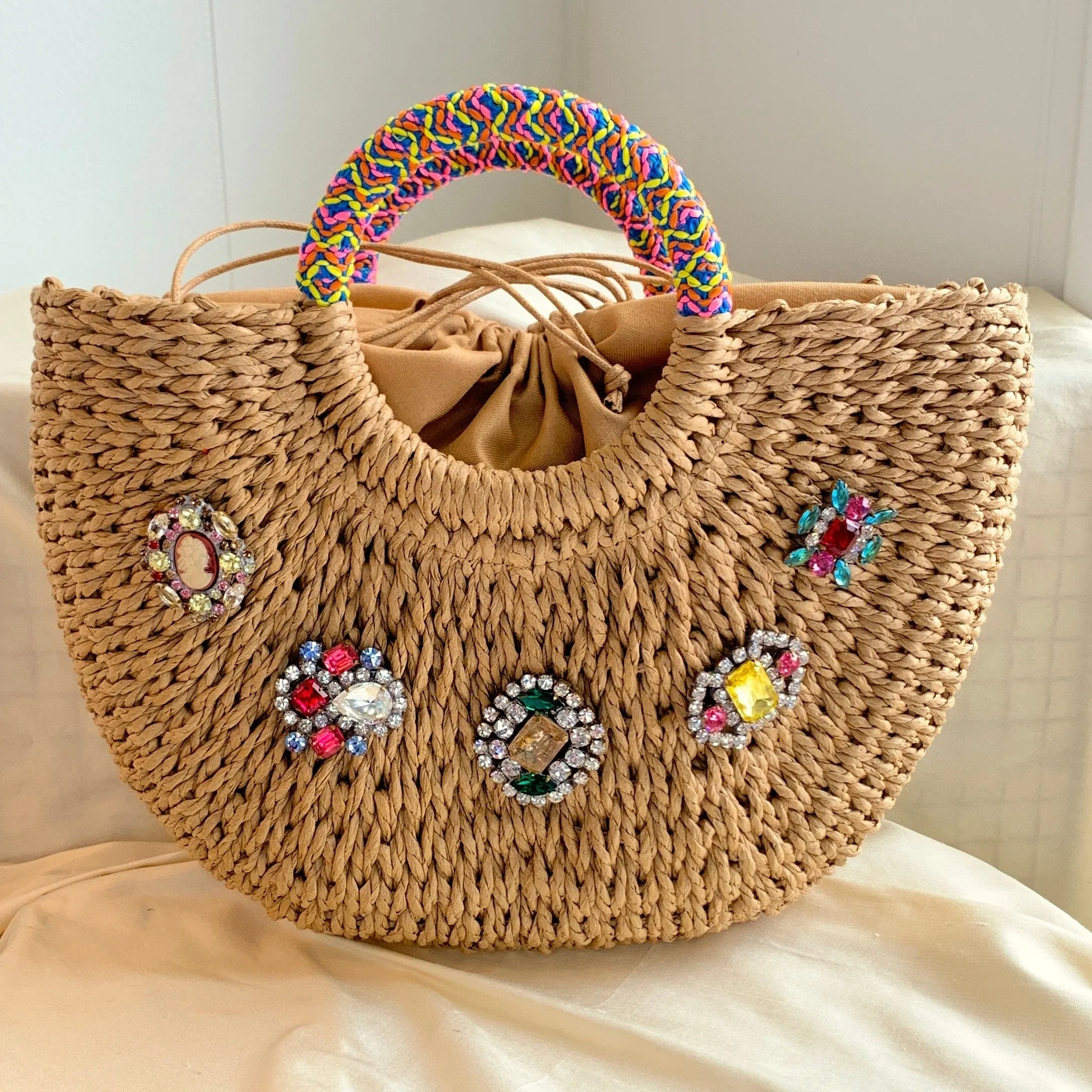 The Sloan Straw Handbag - One-of-a-Kind