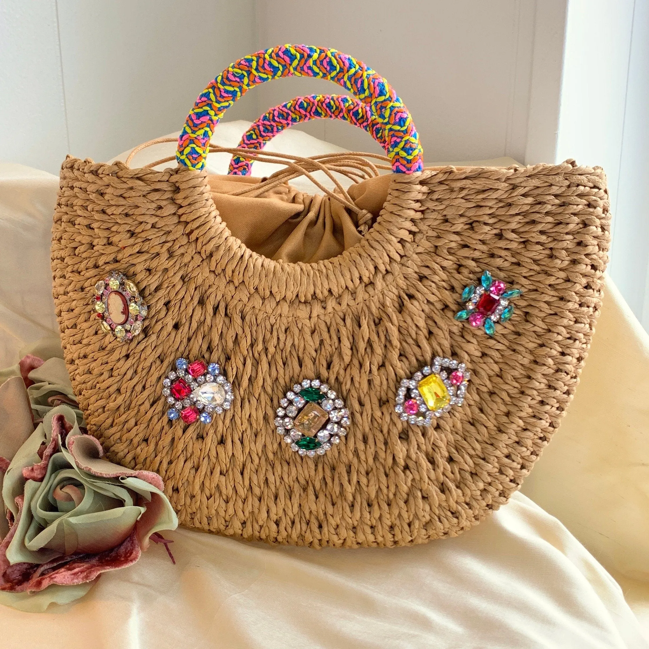 The Sloan Straw Handbag - One-of-a-Kind