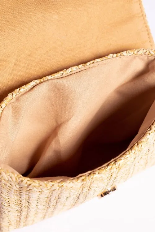 Tropical Straw Multifunctional Mini Bag