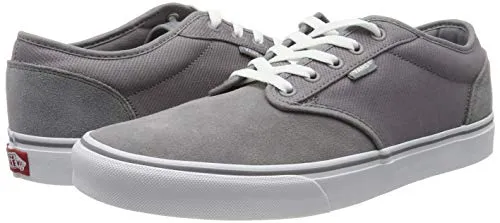 Vans Men's Low-Top Trainers, Grey Textile Suede, 9.5