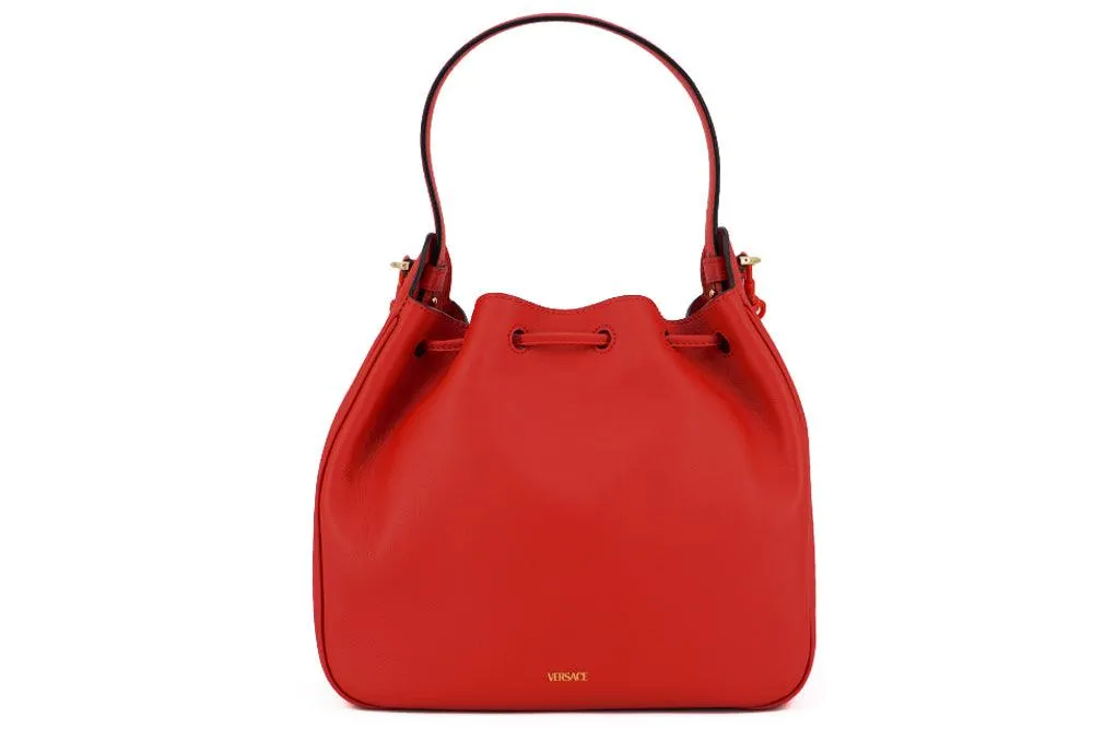 Versace Red Calf leather Hobo Shoulder and Handbag