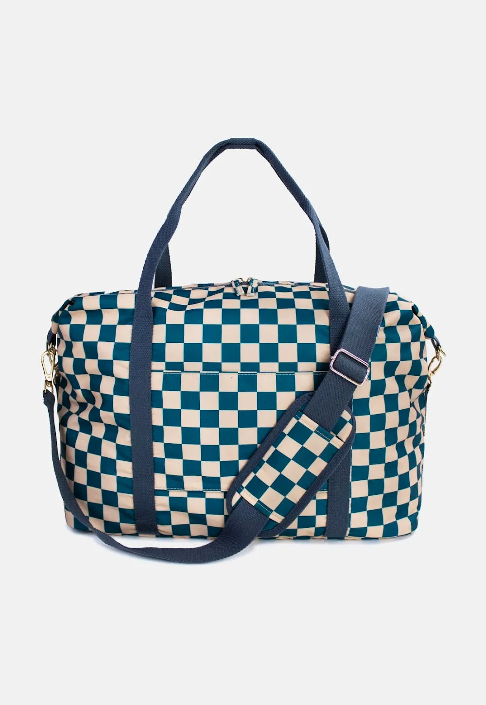 WEEKENDER Checkerboard Teal & Beige