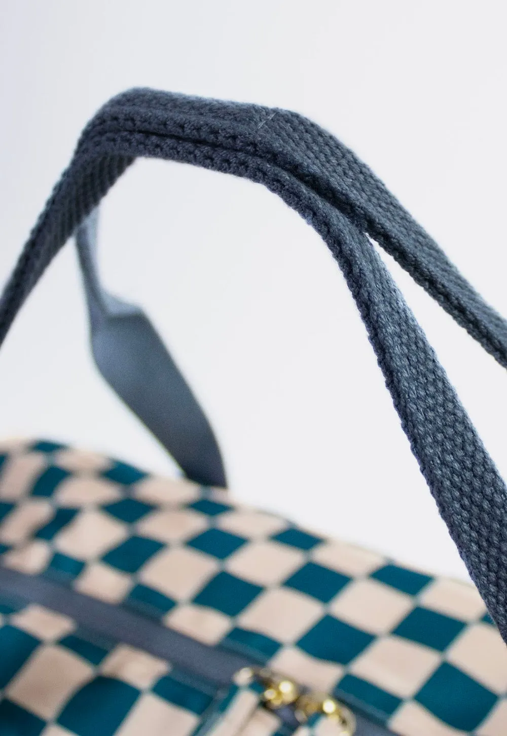 WEEKENDER Checkerboard Teal & Beige