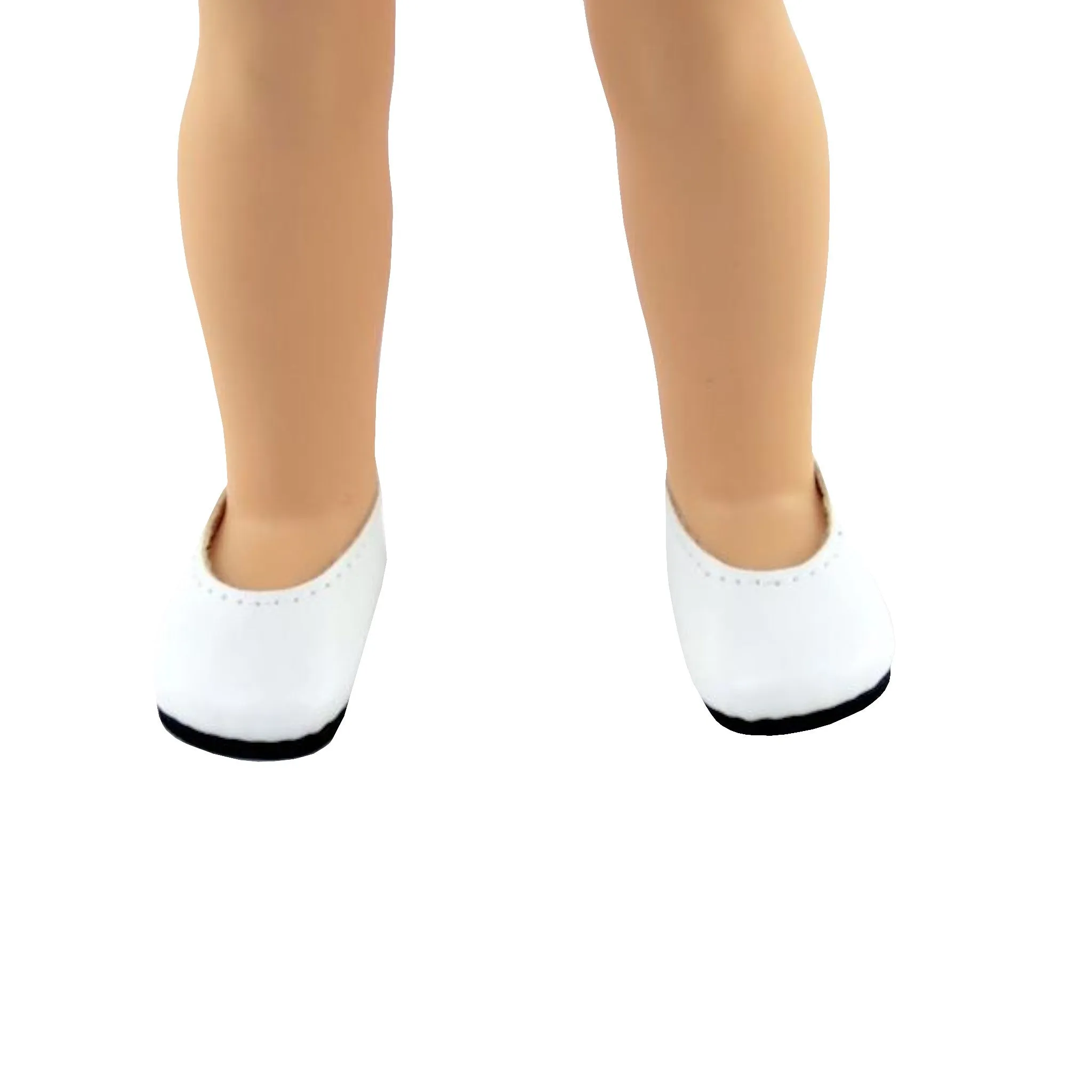 White Slip-On Shoes for 14 1/2-inch Dolls