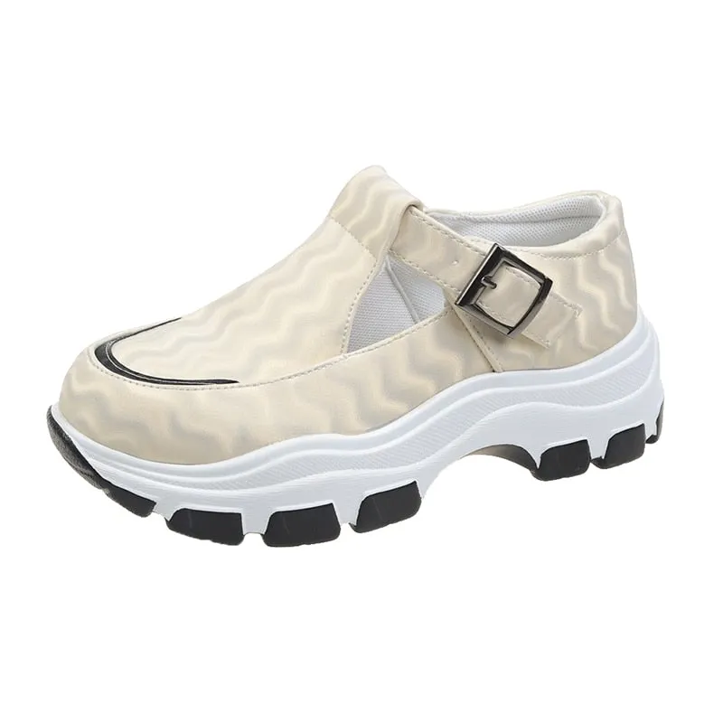 Women's Running Shoes Casual Platform Shoes Outdoor Sneakers Fall Fashion White Vulcanized Shoes Zapatillas Mujer Large Size 43