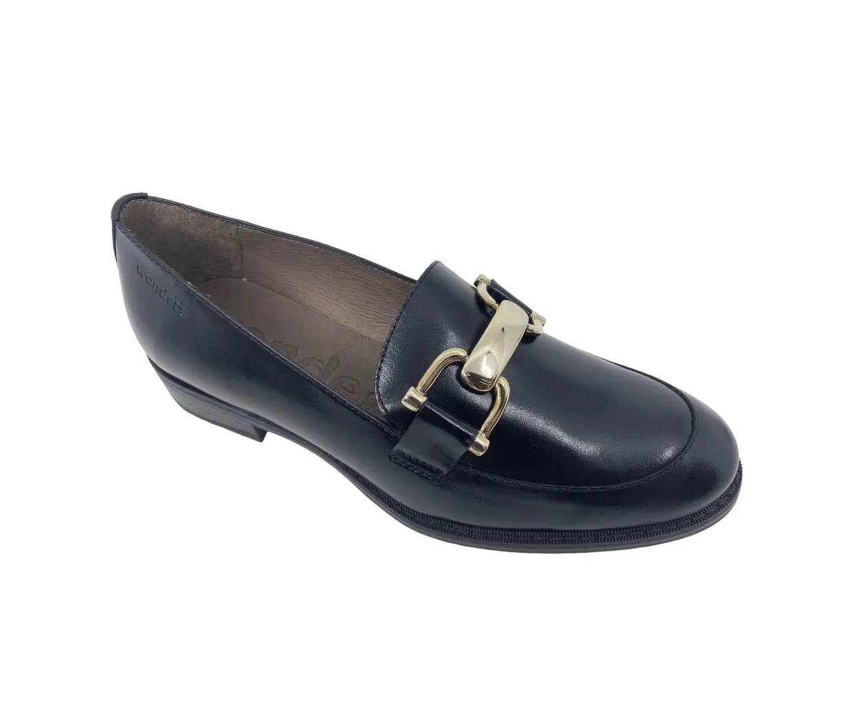 Wonders A-7252 Black Negro Oregon Leather Loafer Made In Spain