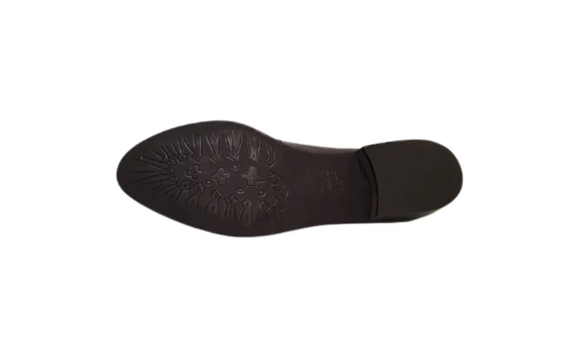 Wonders B-6012 Black Leather Court Shoe Made In Spain
